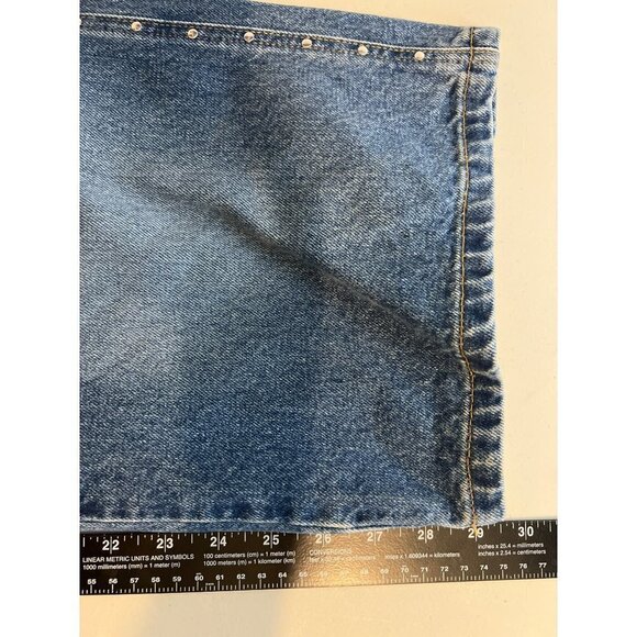 Style & Co. Women 100% Cotton Heavyweight Jeans Fully Studded Side Leg Sz 22WR - Picture 8 of 8